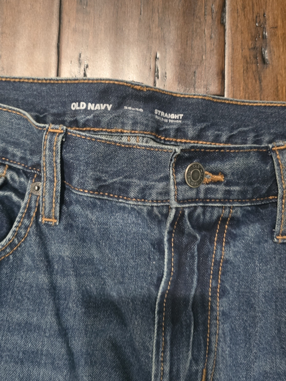Old Navy Men’s Straight Indigo Blue Denim Jeans